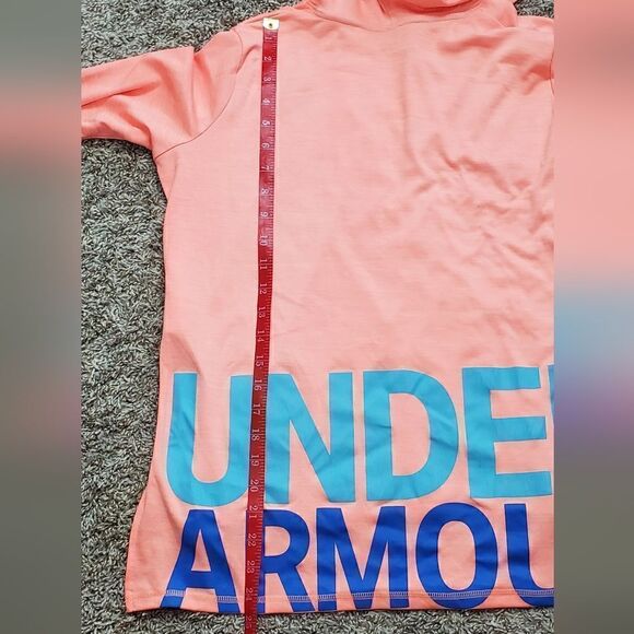 Under Armour Orange & Blue Long Sleeve Hooded T-Shirt - Picture 4 of 9